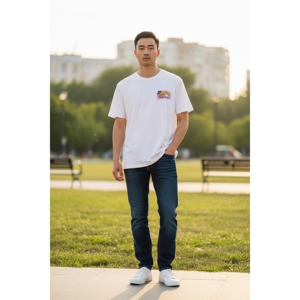 348 Tenth + Ocean Mens Honolulu Surf Hawaii Graphic T-Shirt White Size M NWT